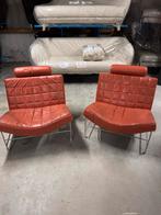 Leren stoel, refurbisch, Huis en Inrichting, Stoelen, Ophalen, Gebruikt, Twee, Bruin