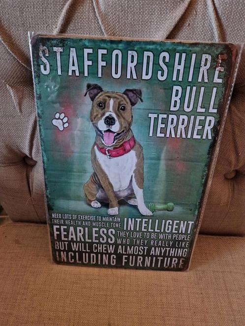 Staffordshire Bull terriër wandbord, Huis en Inrichting, Woonaccessoires | Wanddecoraties, Nieuw, Ophalen of Verzenden