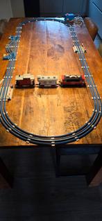 Blauwe Lego treinbaan 12V met treinstellen, Ophalen of Verzenden, Gebruikt, Complete set, Lego