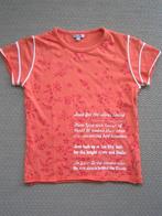 Koraalrood t-shirt met leuke tekst maat 152., Kinderen en Baby's, Kinderkleding | Maat 152, Nieuw, Meisje, D-Zine, Ophalen of Verzenden
