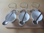 Amuse set driedelig (met glaasje, lepeltje, kommetje), Huis en Inrichting, Keuken | Servies, Keramiek, Nieuw, Ophalen of Verzenden
