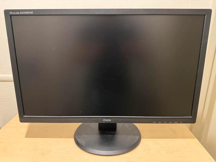 Iiyama prolite full HD 24 inch monitor PL2483HS, Computers en Software, Monitoren, Zo goed als nieuw, DisplayPort, LED, Full HD