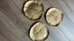 Goudkleurige metalen schalen blad vorm, nieuw, Ophalen, Nieuw, Rond, Overige materialen