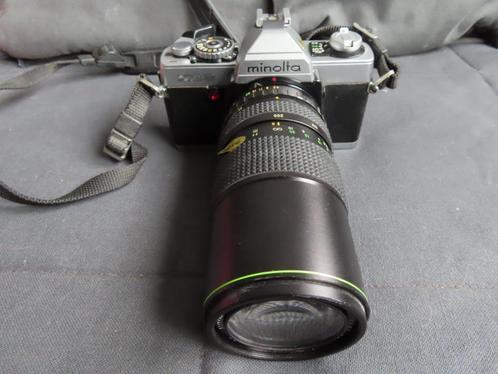 Minolta XG 2 camera met Hanimex Telelens, Audio, Tv en Foto, Fotocamera's Analoog, Gebruikt, Spiegelreflex, Minolta, Ophalen of Verzenden
