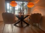 Massief eikenhouten tafel, Ophalen, Eikenhout, 200 cm of meer, Zo goed als nieuw