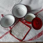 emaille schaaltjes en pannen, Huis en Inrichting, Keuken | Potten en Pannen, Ophalen, Overige materialen