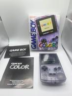 Gameboy color clear met doos en boekjesp, Spelcomputers en Games, Spelcomputers | Nintendo Game Boy, Ophalen of Verzenden, Zo goed als nieuw