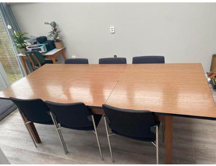 Retro formica  eettafel, Huis en Inrichting, Tafels | Eettafels, Zo goed als nieuw, 50 tot 100 cm, 100 tot 150 cm, Rechthoekig