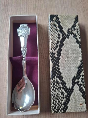Vintage verzilverde suikerlepel AVRO 1936 Art Deco beschikbaar voor biedingen