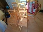 6x houten stoelen incl kussens, Huis en Inrichting, Stoelen, Ophalen, Gebruikt, Bruin, Vijf, Zes of meer stoelen