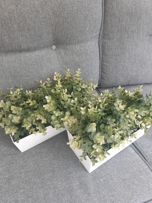 Twee bakken met kunstplantjes Ikea, Huis en Inrichting, Woonaccessoires | Overige, Zo goed als nieuw, Ophalen of Verzenden