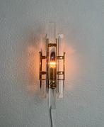 Set van drie vintage Venini Murano glazen wandlampen, Huis en Inrichting, Lampen | Wandlampen, Nvg, Hollywood regency, Ophalen of Verzenden