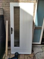 Hardhouten voordeur, Ophalen, 80 tot 100 cm, 200 tot 215 cm, Glas