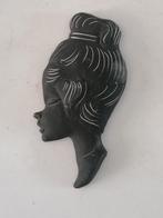 vintage keramiek wandhoofdje van een vrouw izgst, Verzenden