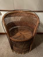 Vintage rotan stoel, Huis en Inrichting, Stoelen, Ophalen, Gebruikt, Bruin, Boho