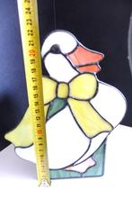 SNOEPJES OF BLOEMEN POT V GLAS IN LOOD EEND MET STRIK, Verzenden, Zo goed als nieuw