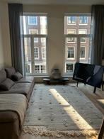 Brown linen sofa / Prachtige linnen bank, Huis en Inrichting, Overige materialen, 100 tot 125 cm, Driepersoons, Zo goed als nieuw