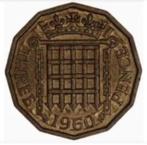 Engeland - Three Pence 1960 circulated, Verzenden, Overige landen, Losse munt