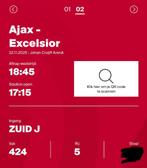 Ajax- Excelsior, Tickets en Kaartjes, Sport | Voetbal, Seizoenskaart, Twee personen, November