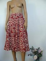 AMAYA Amsterdam midi rok maat S M NIEUW steenrood ecru, Beige, Nieuw, Ophalen of Verzenden, Maat 36 (S)