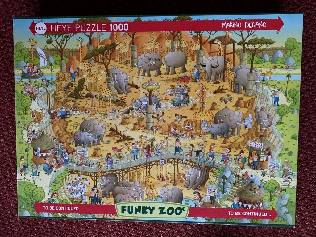 Heye puzzel Funky Zoo, Ophalen of Verzenden, 500 t/m 1500 stukjes, Zo goed als nieuw