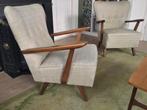 Set mooie vintage jaren 60 fauteuils, Ophalen, Gebruikt, 75 tot 100 cm, Stof
