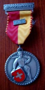 Eremedaille Schutterstoernooi ZSwitserland 1961, Postzegels en Munten, Penningen en Medailles, Verzenden, Overige materialen, Buitenland