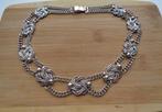 zilveren ketting met Surinaamse mattenklopper [065], Ophalen of Verzenden, Zo goed als nieuw, Zilver, Zilver