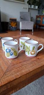 4 Denby mokken, Huis en Inrichting, Ophalen of Verzenden, Zo goed als nieuw, Overige stijlen, Kop(pen) en/of Schotel(s)