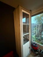 Houten Kast met Glazen Deur, Huis en Inrichting, Kasten | Vitrinekasten, Ophalen, Gebruikt, 200 cm of meer, 50 tot 100 cm