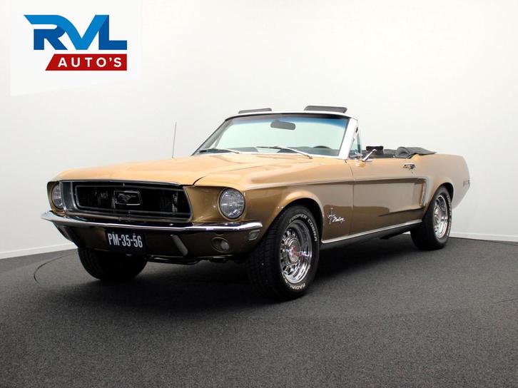 Ford USA Mustang Cabrio 289 V8 1968 Aut *Gerestaureerd* C-Co, Auto's, Oldtimers, Bedrijf, Te koop, Lederen bekleding, Metallic lak