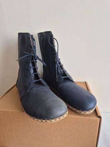 Leren barefoot laarzen maat 46 blauw beschikbaar voor biedingen