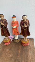 3 monikken teakhout thailand, Ophalen of Verzenden, Zo goed als nieuw