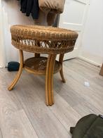 Rotan bijzettafel, Huis en Inrichting, Tafels | Bijzettafels, 45 tot 60 cm, Minder dan 55 cm, Gebruikt, Rond