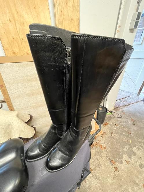 Zwarte laarzen, brede voet en stevige kuit. Maat 40, Dieren en Toebehoren, Paardrijkleding, Zo goed als nieuw, Schoeisel, Dressuur