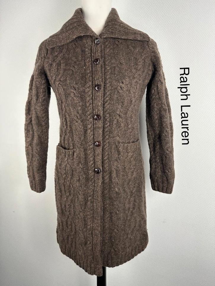 Ralph Lauren Vest 100% wol (mt: 38) 27,3/8238, Kleding | Dames, Truien en Vesten, Zo goed als nieuw, Maat 38/40 (M), Bruin, Ophalen of Verzenden