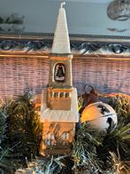 Vintage antieke kerst kaars kerkje met klokje, Ophalen of Verzenden, Zo goed als nieuw