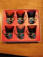 Set van 6 Kleurrijke Glazen met Wapenschild van Singapore, Glas of Glazen, Ophalen of Verzenden, Overige stijlen, Glas