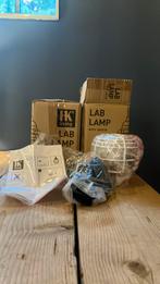 HK Living LAB LAMP kleur wit vier stuks nieuw, Huis en Inrichting, Nieuw, Ophalen of Verzenden