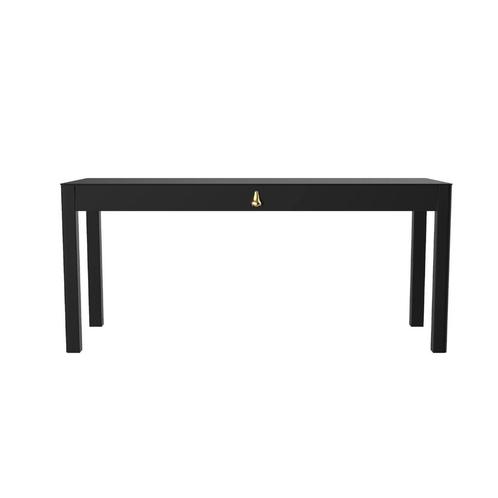 Lensvelt Studio Job Office Desk Zwart met gouden neus 180x90, Huis en Inrichting, Bureaus, Gebruikt, Bureau, Ophalen