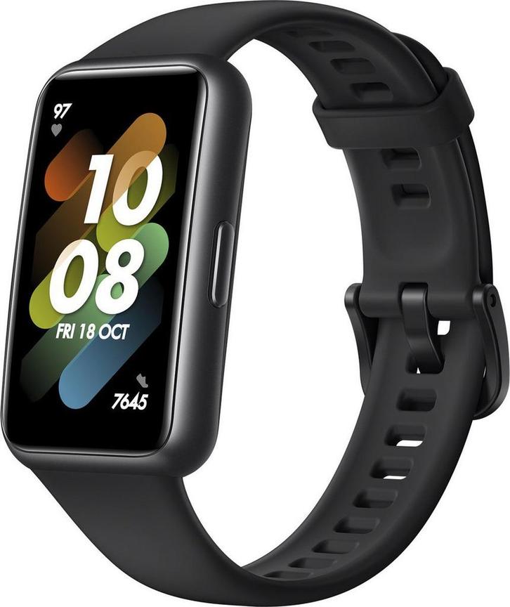 Nieuwe Huawei Band 7 smartwatch met 2 extra bandjes, Sieraden, Tassen en Uiterlijk, Smartwatches, Nieuw, Android, Zwart, Afstand