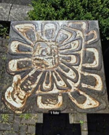 vintage wandkeramiek mid-century xl  beschikbaar voor biedingen