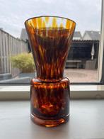Dutz - prachtige bruin gevlamde vaas van 23 cm hoog, Minder dan 50 cm, Glas, Ophalen of Verzenden, Zo goed als nieuw