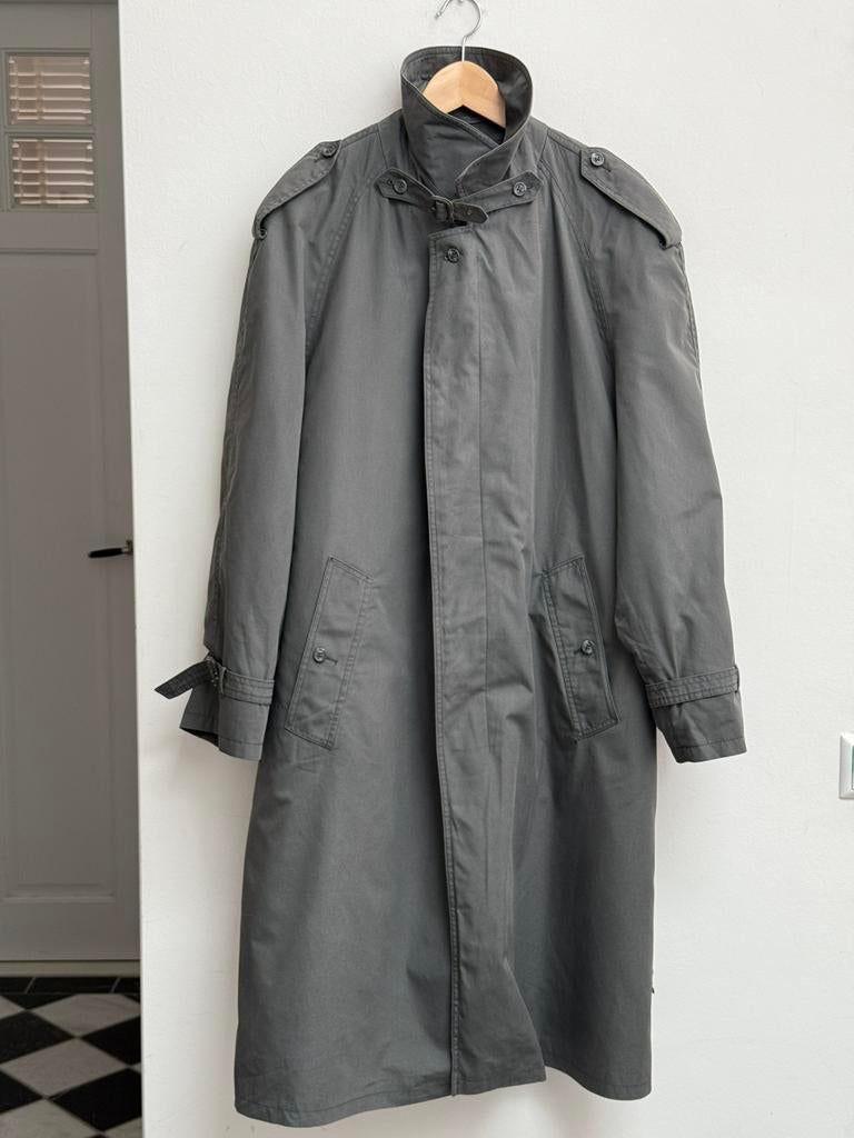 Lord vintage jaren 80 trenchcoat West Germany grijs maat XL, Ophalen of Verzenden, Zo goed als nieuw, Maat 56/58 (XL), Grijs