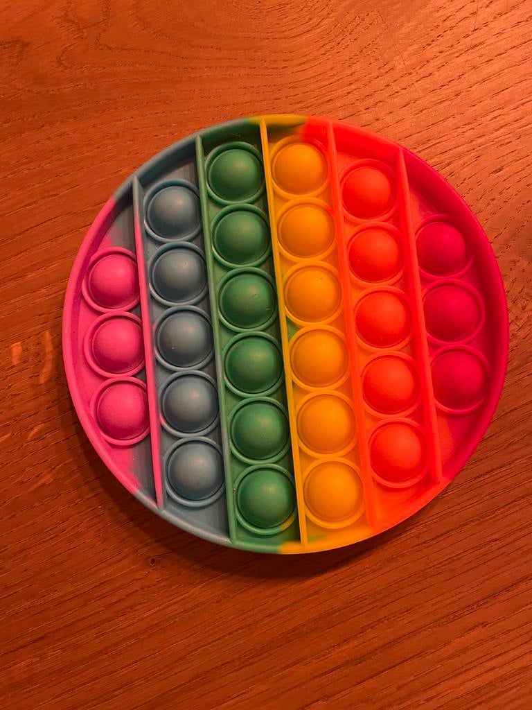 Pop It Fidget Toy Regenboog Rond/Vierkant, Kinderen en Baby's, Speelgoed | Overig, Ophalen of Verzenden, Zo goed als nieuw, Jongen of Meisje