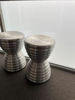 Vintage aluminium bijzettafeltjes of krukjes, Ophalen, Gebruikt