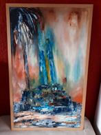 Abstract schilderij in lijst, Ophalen