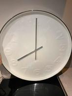 Karlsson Grote Klok 50cm - Wit/Zilver, Ophalen, Nieuw, Analoog, Wandklok