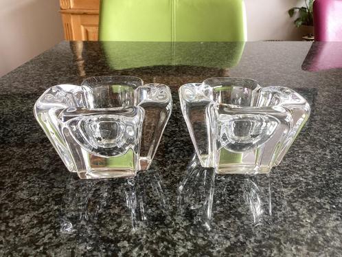 Kristal, waxinelichthouder, Orrefors, vintage, Antiek en Kunst, Antiek | Glas en Kristal, Ophalen
