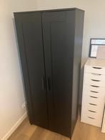 Kledingkast met 2 deuren zwart - Brimnes Ikea, Huis en Inrichting, Ophalen, Met hangruimte, 50 tot 100 cm, Zo goed als nieuw
